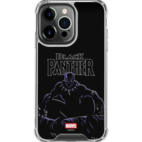 Marvel Black Panther Night Time Watch iPhone 16 Pro Max Clear Case
